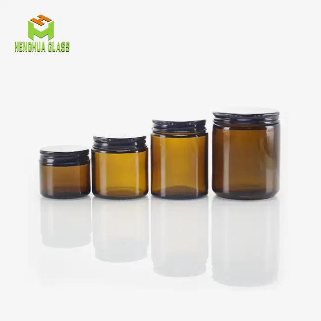 Amber Glass Jars